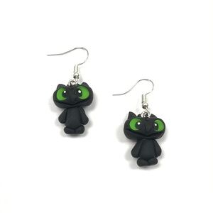 Toothless Polymer Clay Earrings